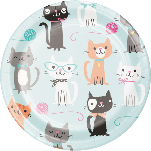 Fiesta Gatos Platos 18cm 8pcs