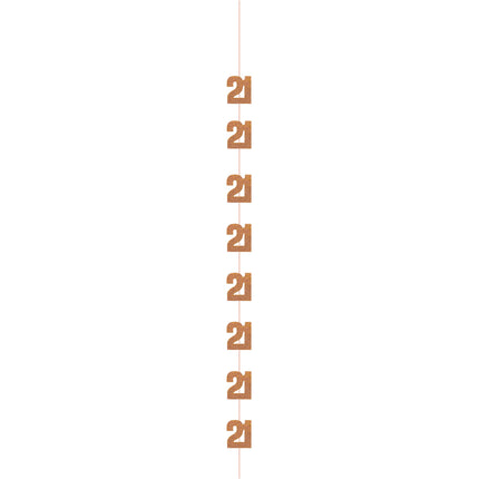 21 Años Decoración Colgante Oro Rosa 1,52m