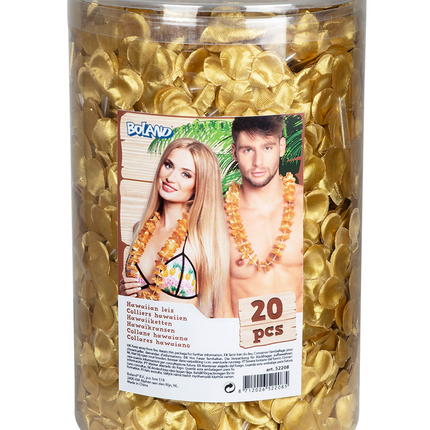 Guirnalda Hawaii Set Oro 20pcs