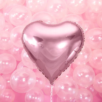 Globo de Helio Corazón Rosa Claro Vacío 61cm