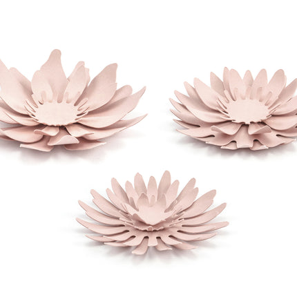Flores de Papel Rosa Pastel 3pcs