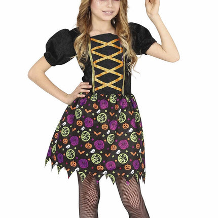 Disfraz de Bruja de Halloween Calabaza Niña