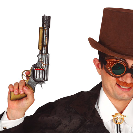 Revólver Steampunk 30cm
