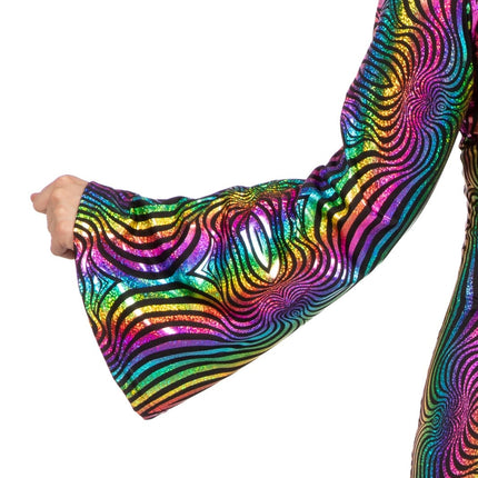 Traje Disco Color Damas Holográfico