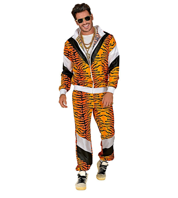 Chándal Neón 80S Estampado Tigre Falso