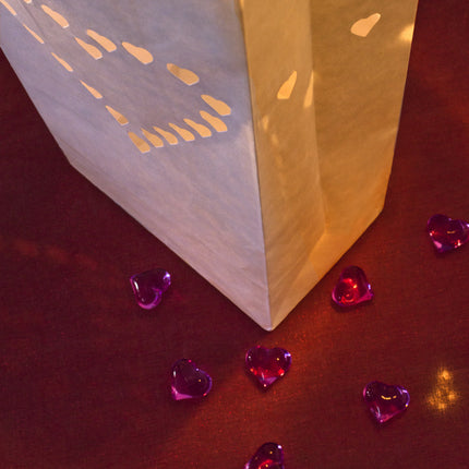 Bolsas para Velas Corazones 26cm 10pcs