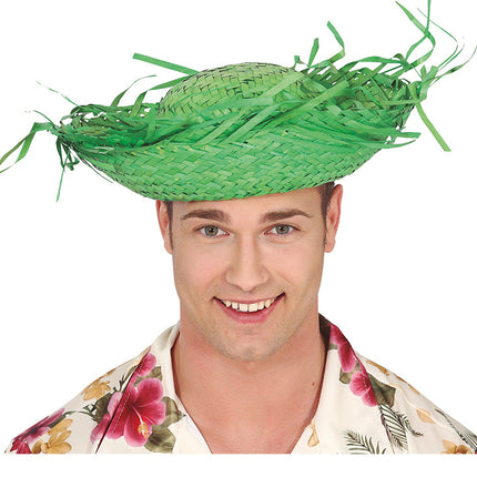 Sombrero de paja Verde
