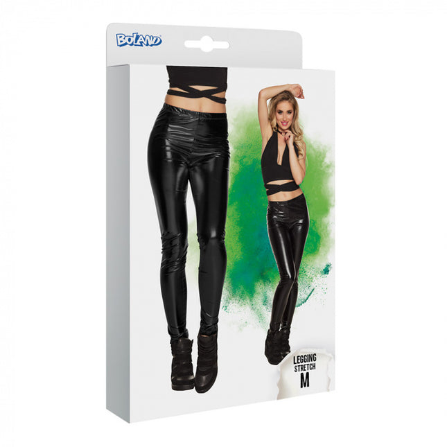 Legging negro metalizado