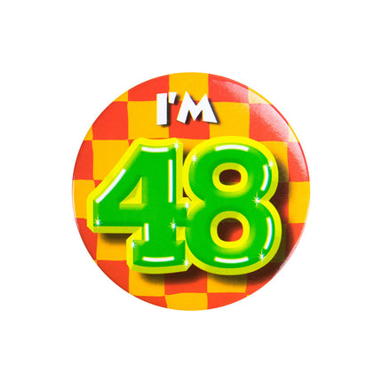 Tengo 48 Años Botón 48 5,5cm