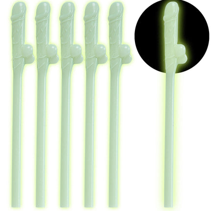 Pajitas Dick Brillan en la Oscuridad 6pcs