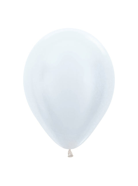Globos Blanco Perla 23cm 50pcs
