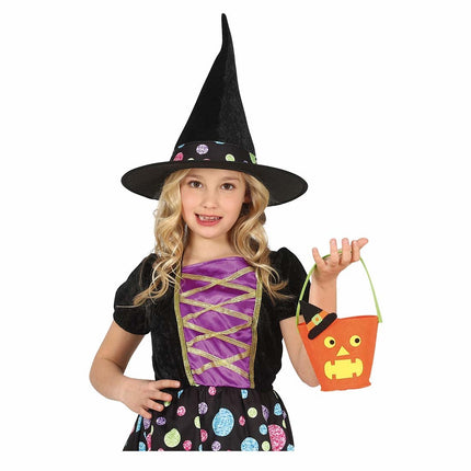 Cubo de caramelos de Halloween Calabaza 20cm