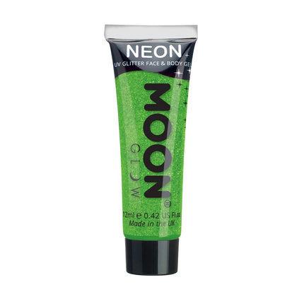 Brillo Lunar Neón UV Gel Purpurina Fina Verde 12ml