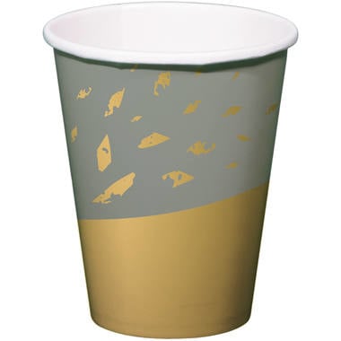 Tazas Oro Gris 250ml 8ud