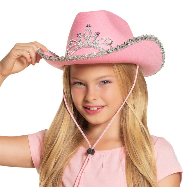 Sombrero Vaquero Rosa Niño