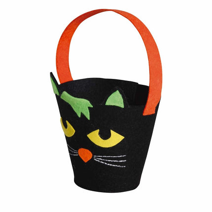 Cubo de caramelos de Halloween Gato 20cm