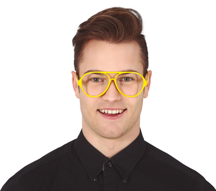 Gafas amarillas sin cristales