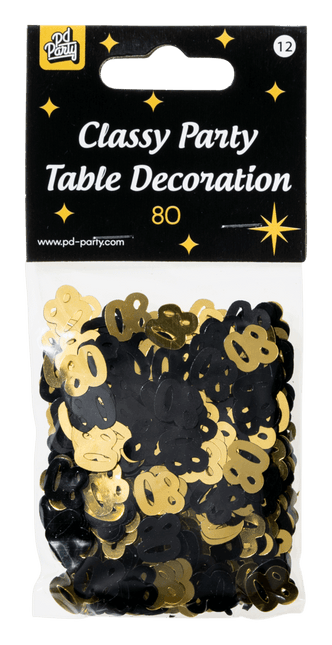 Confeti de mesa 80 Años 20gr