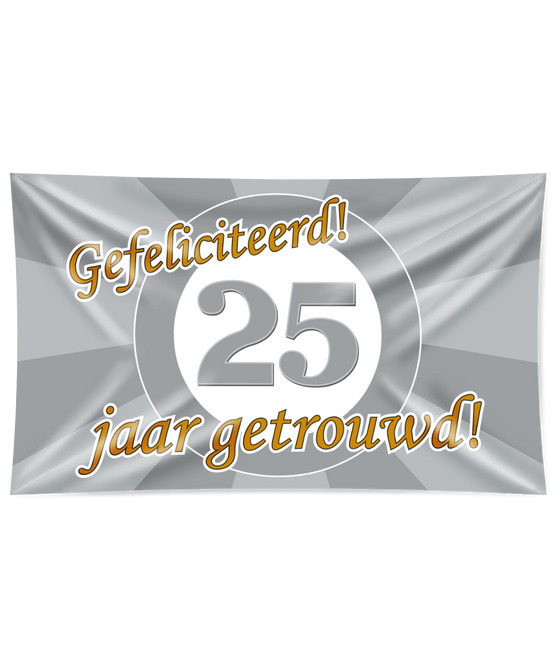 Bandera a dos aguas 25 Años Casado 1,5m