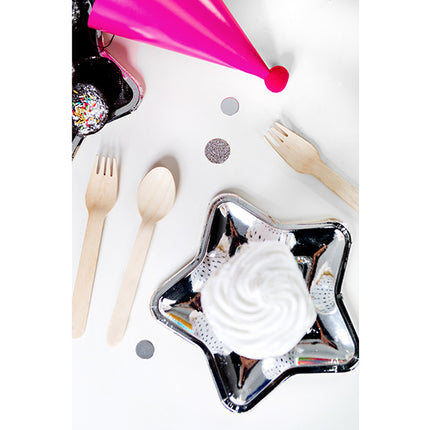 Platos de plata 18cm 6pcs