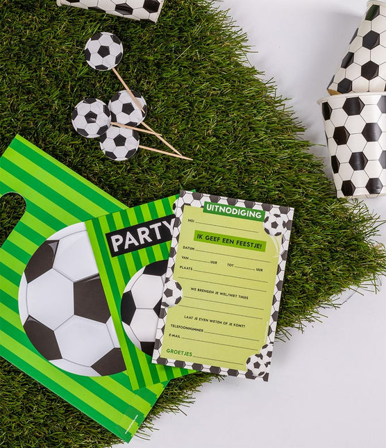Invitaciones Fútbol Verde 6uds
