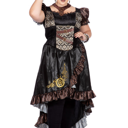 Vestido Steampunk Negro Señoras