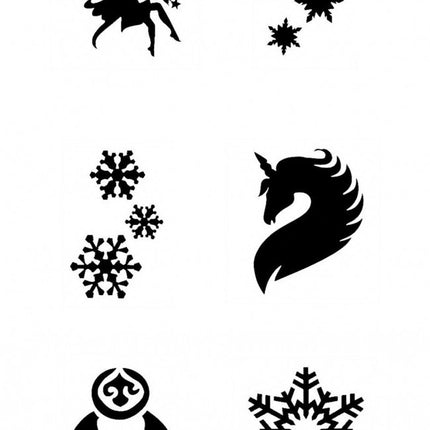 Plantilla Tatuaje Negra Niñas 12pcs