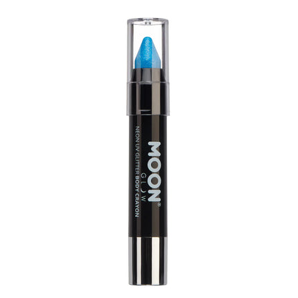 Moon Glow Neon UV Glitter Body Crayons Azul 3.2g
