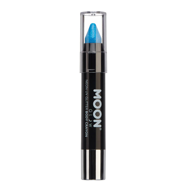 Moon Glow Neon UV Glitter Body Crayons Azul 3.2g