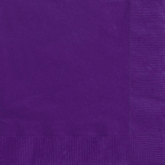 Servilletas moradas 2 capas 25cm 20uds.