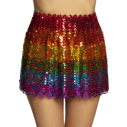 Minifalda Lentejuelas Multicolor M