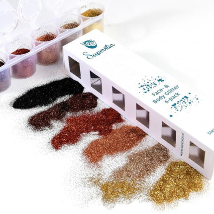 Purpurina de colores Steampunk Fina 6uds.