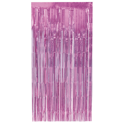Cortina de puerta rosa pastel 2m