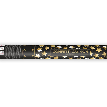Cañón Confeti Estrellas Oro 40cm