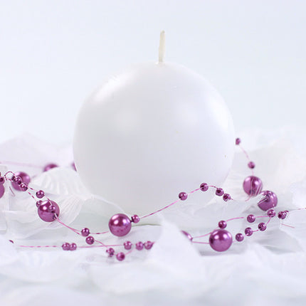 Velas Bola Blanca 6cm 10uds
