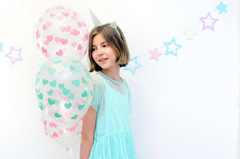 Globos Transparentes Corazones Rosa Claro