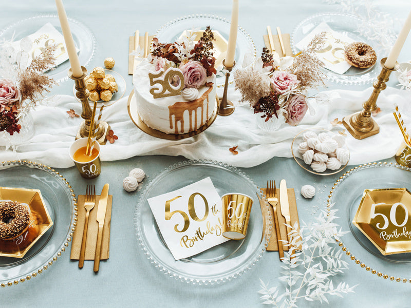 Vela 50 Años Oro 7,5cm