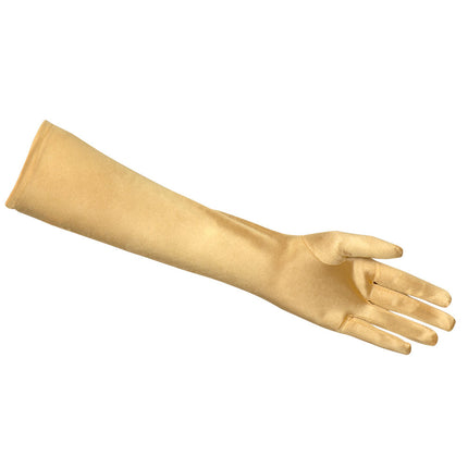 Guantes Largos Satinados Oro