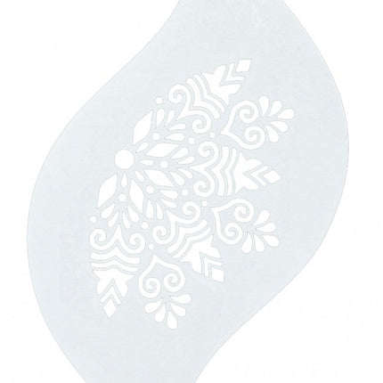 Maquillaje Blanco Plantilla Copo de Nieve