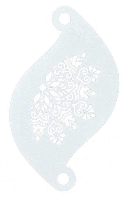 Maquillaje Blanco Plantilla Copo de Nieve