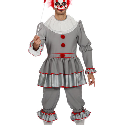 Traje de payaso Gris