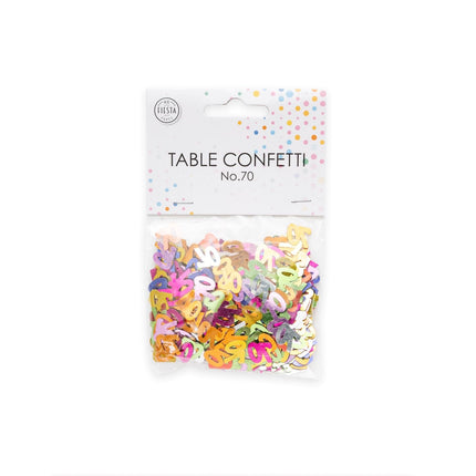 Confeti de mesa 70 años Coloreado