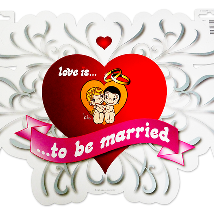 Cartel de puerta El amor es para casarse 45cm