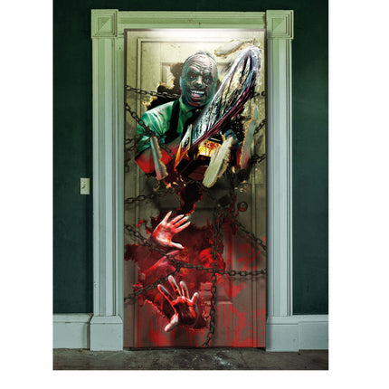 Cartel Halloween Motosierra 1,8 m