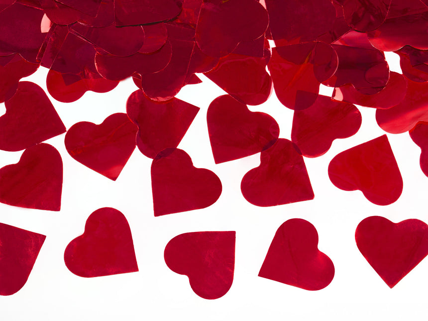 Cañón Confeti Corazones Rojo 80cm