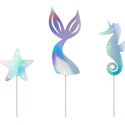 Set de 3 piezas para tarta de sirena