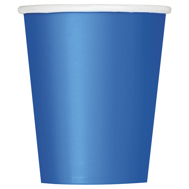 Vasos Azules Papel 266ml 14uds.