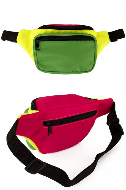 Bolsa de cadera Rosa/Amarillo/Verde