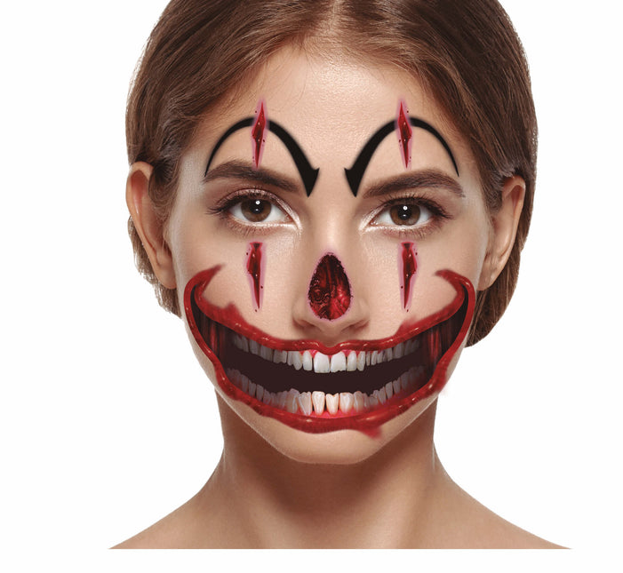 Pegatinas Cara Payaso 30x14 cm