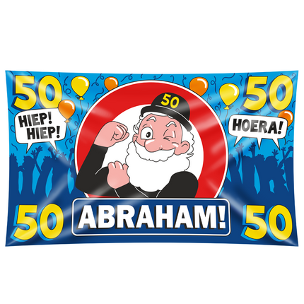 Abraham Bandera de Pared 50 Años Hurra 1,5m